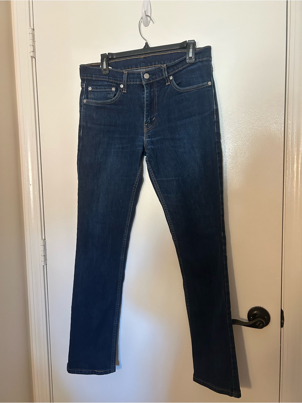 Levi's Straight Jeans in Dark Blue Denim